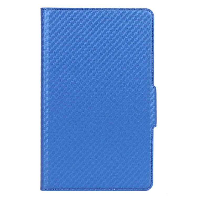 For Huawei Honor Pad 5 / MediaPad M5 Lite 8 inch Ultra-thin Carbon Fiber Horizontal Flip PU Leather Tablet Case with 3-level Holder
