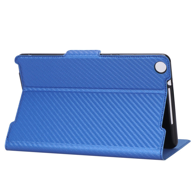 For Huawei Honor Pad 5 / MediaPad M5 Lite 8 inch Ultra-thin Carbon Fiber Horizontal Flip PU Leather Tablet Case with 3-level Holder
