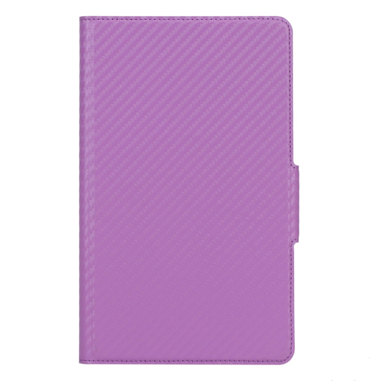 For Huawei Honor Pad 5 / MediaPad M5 Lite 8 inch Ultra-thin Carbon Fiber Horizontal Flip PU Leather Tablet Case with 3-level Holder