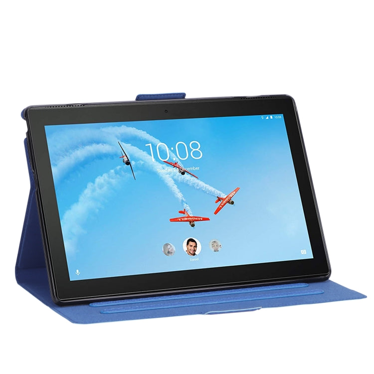 For Lenovo Tab E10 TB-X104F Ultra-thin Carbon Fiber Horizontal Flip PU Leather Tablet Case with 3-level Holder & Sleep / Wake-up Function