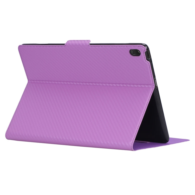 For Lenovo Tab E10 TB-X104F Ultra-thin Carbon Fiber Horizontal Flip PU Leather Tablet Case with 3-level Holder & Sleep / Wake-up Function