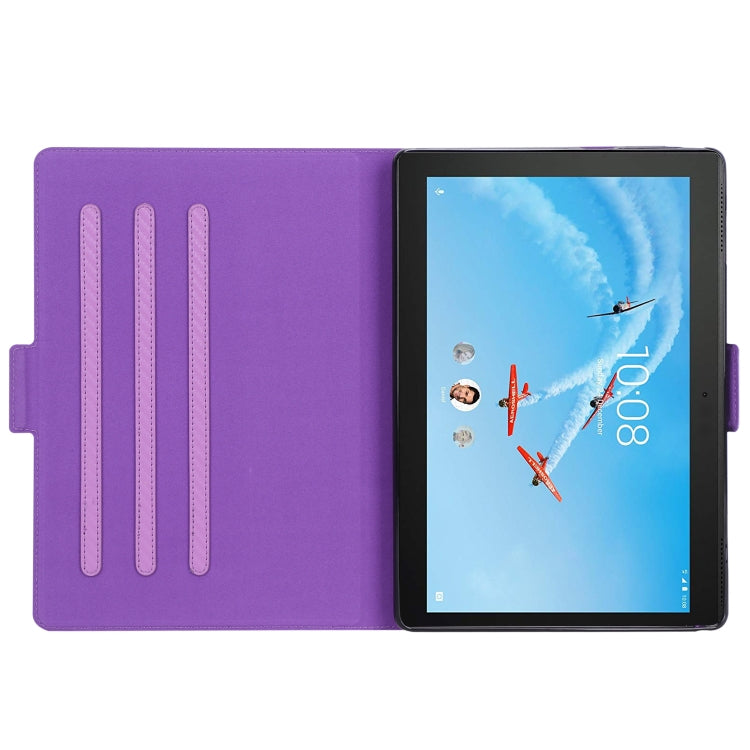 For Lenovo Tab E10 TB-X104F Ultra-thin Carbon Fiber Horizontal Flip PU Leather Tablet Case with 3-level Holder & Sleep / Wake-up Function