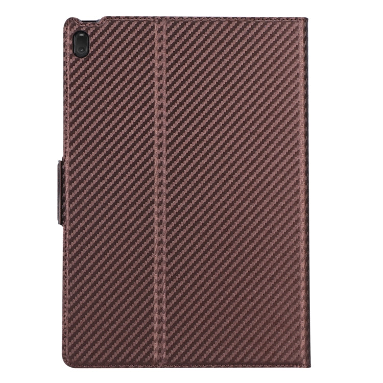 For Lenovo Tab E10 TB-X104F Ultra-thin Carbon Fiber Horizontal Flip PU Leather Tablet Case with 3-level Holder & Sleep / Wake-up Function