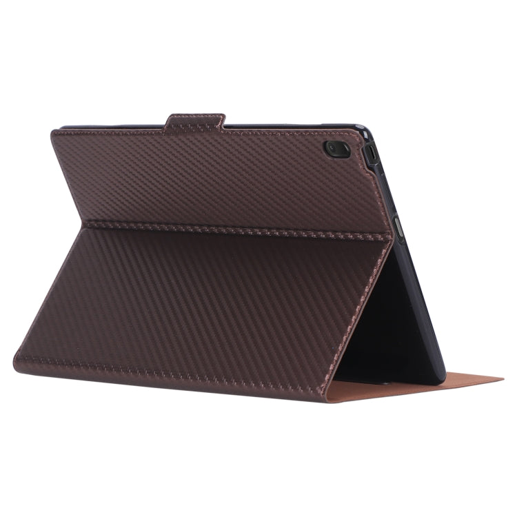 For Lenovo Tab E10 TB-X104F Ultra-thin Carbon Fiber Horizontal Flip PU Leather Tablet Case with 3-level Holder & Sleep / Wake-up Function