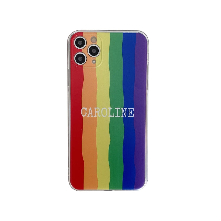For iPhone 11 Pro Max Rainbow TPU Protective Case