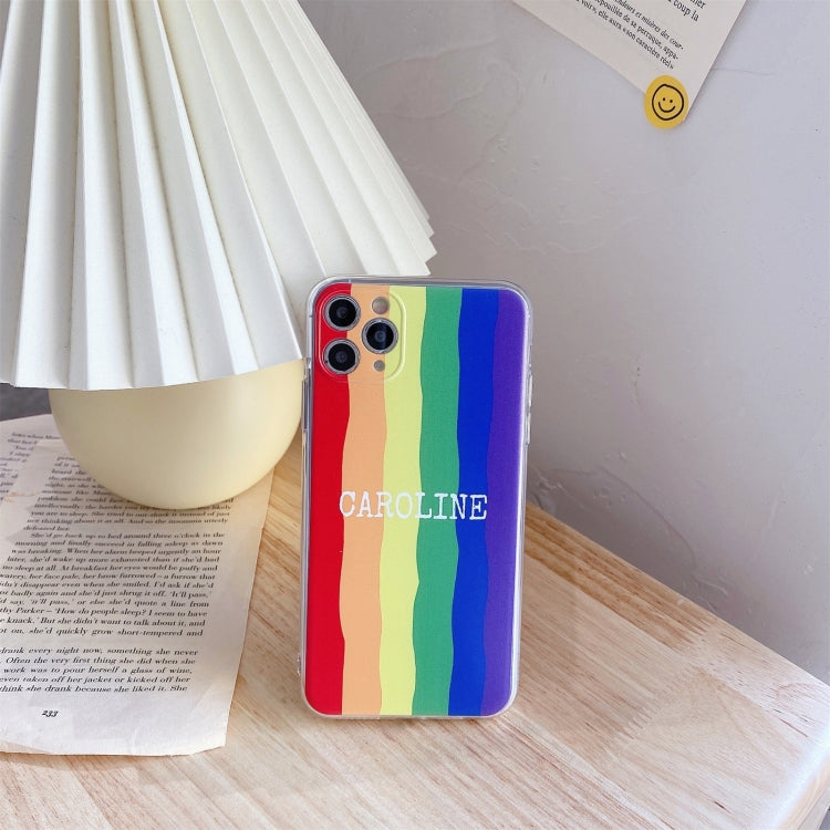 For iPhone 12 Rainbow TPU Protective Case