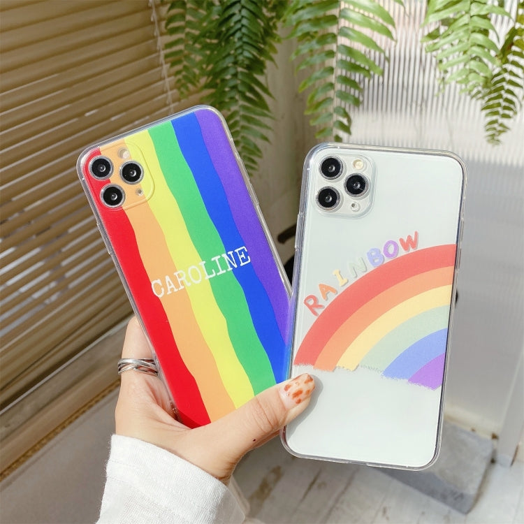 For iPhone 12 Rainbow TPU Protective Case