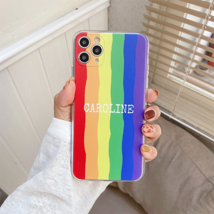 For iPhone 12 Pro Rainbow TPU Protective Case