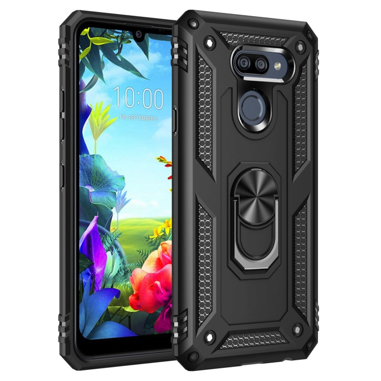 For LG K40S Shockproof TPU + PC Protective Case with 360 Degree Rotating Holder
