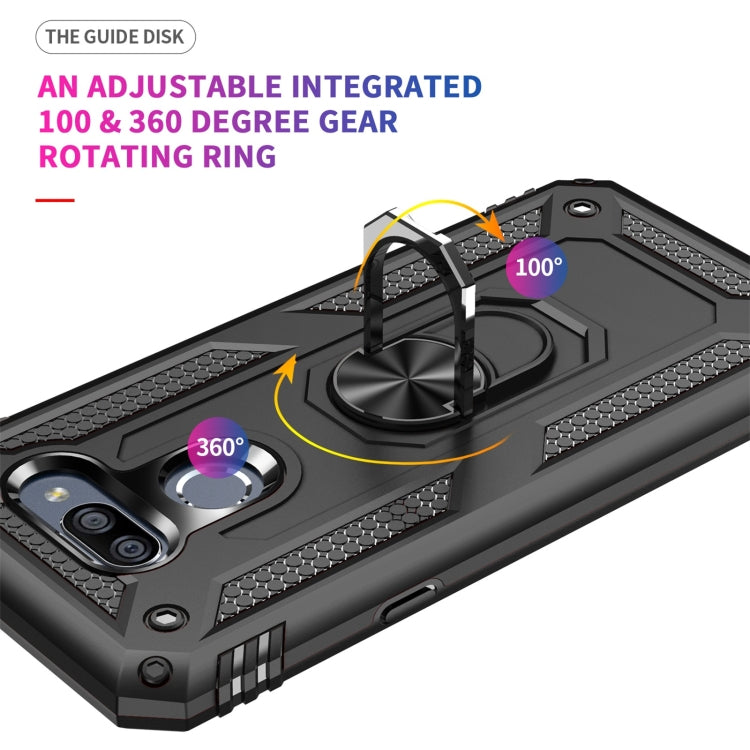 For LG K40S Shockproof TPU + PC Protective Case with 360 Degree Rotating Holder