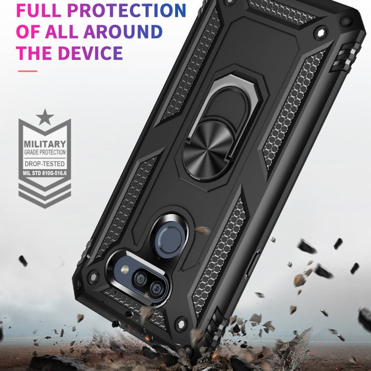 For LG K40S Shockproof TPU + PC Protective Case with 360 Degree Rotating Holder