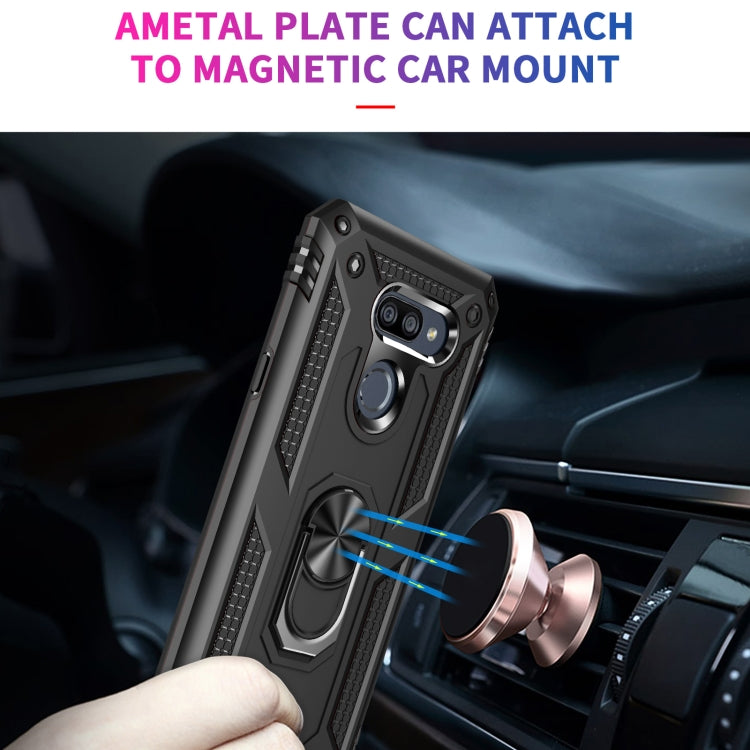 For LG K40S Shockproof TPU + PC Protective Case with 360 Degree Rotating Holder
