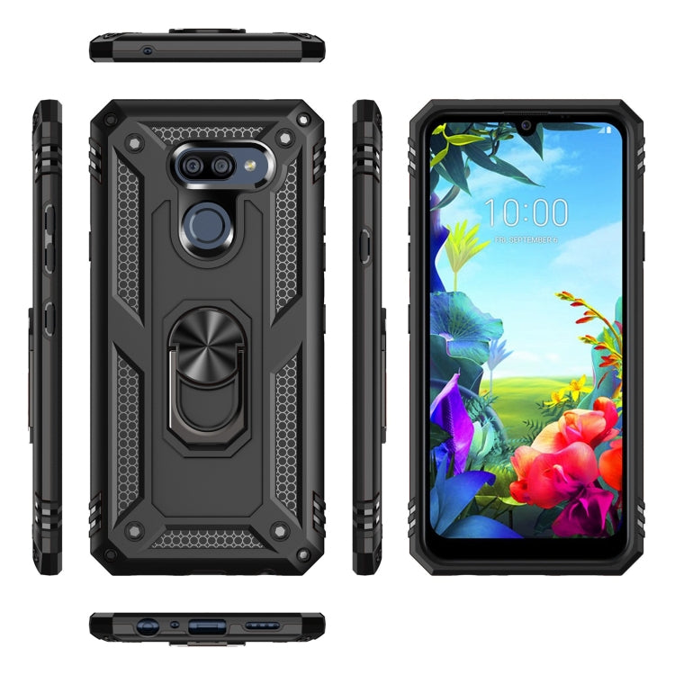 For LG K40S Shockproof TPU + PC Protective Case with 360 Degree Rotating Holder