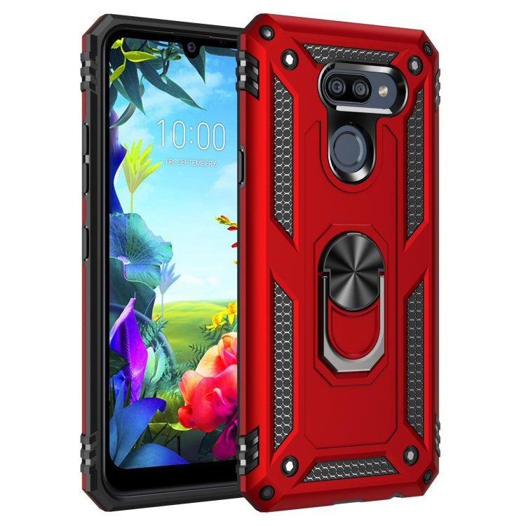For LG K40S Shockproof TPU + PC Protective Case with 360 Degree Rotating Holder