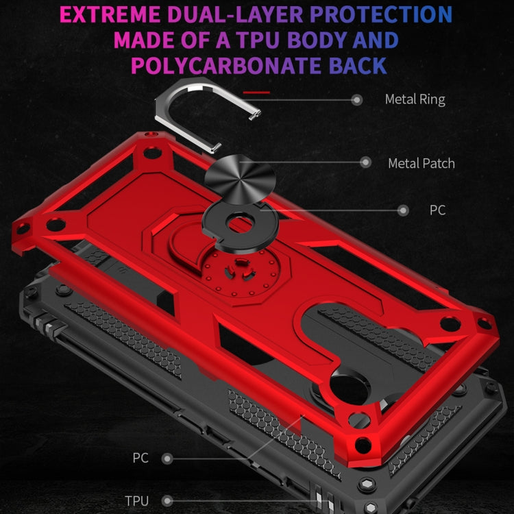 For LG K40S Shockproof TPU + PC Protective Case with 360 Degree Rotating Holder
