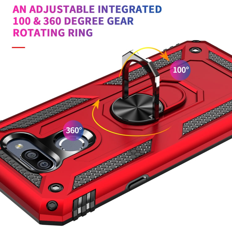 For LG K40S Shockproof TPU + PC Protective Case with 360 Degree Rotating Holder