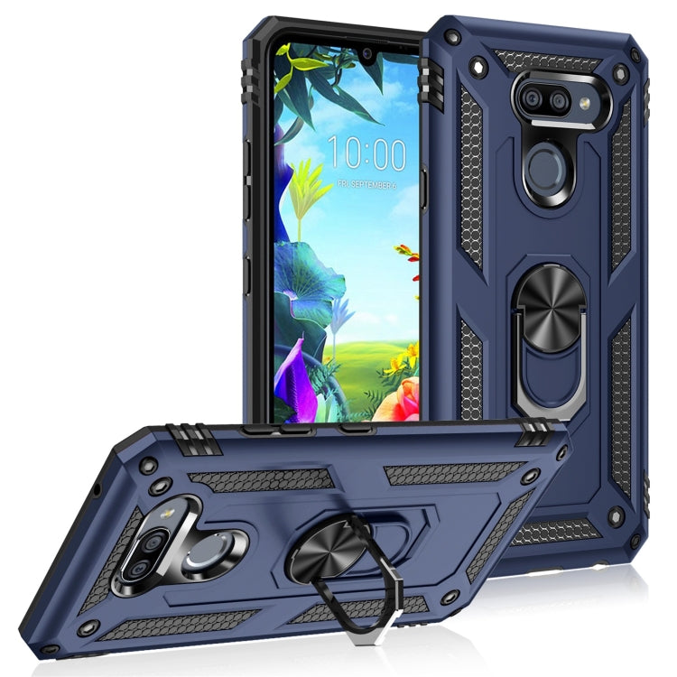 For LG K40S Shockproof TPU + PC Protective Case with 360 Degree Rotating Holder