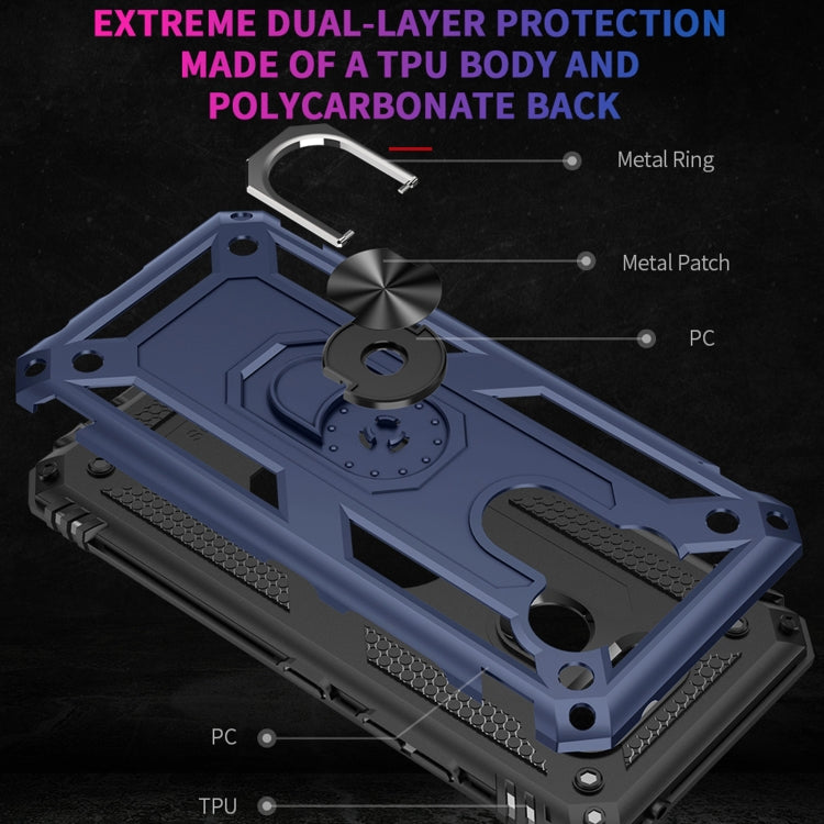 For LG K40S Shockproof TPU + PC Protective Case with 360 Degree Rotating Holder