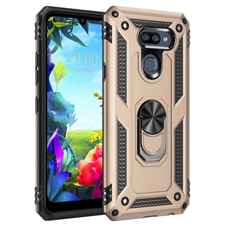 For LG K40S Shockproof TPU + PC Protective Case with 360 Degree Rotating Holder