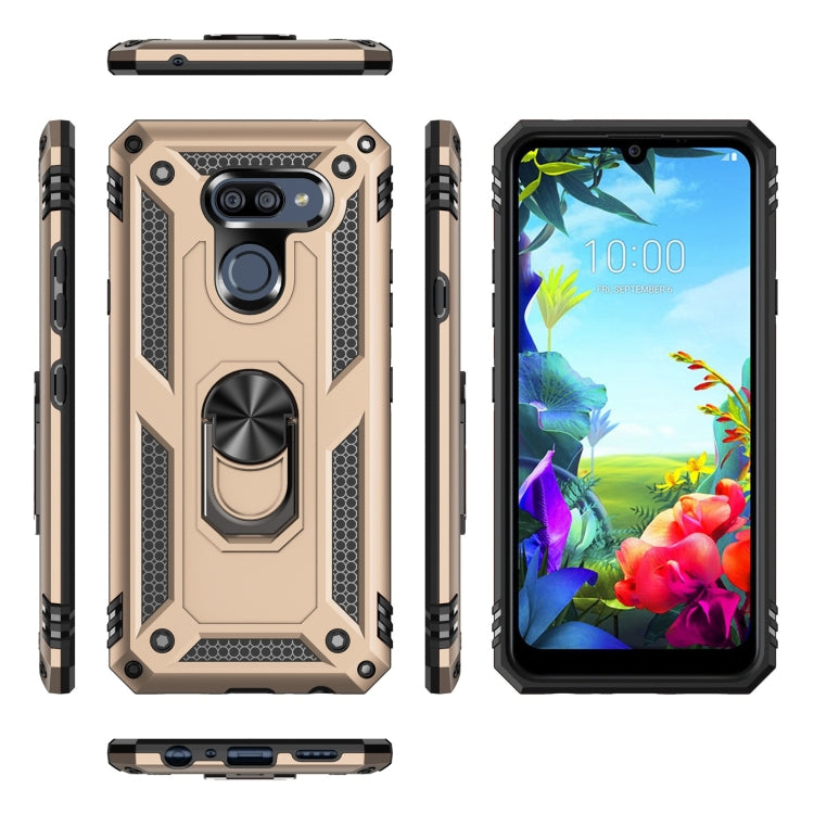For LG K40S Shockproof TPU + PC Protective Case with 360 Degree Rotating Holder