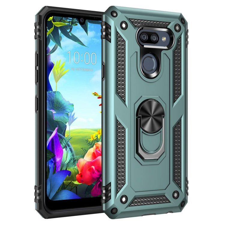 For LG K40S Shockproof TPU + PC Protective Case with 360 Degree Rotating Holder