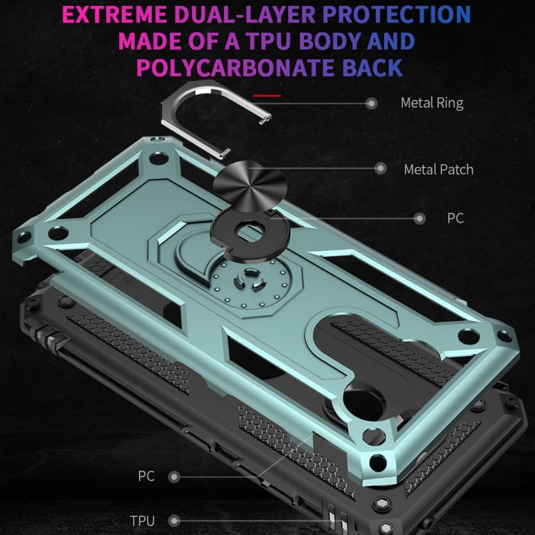 For LG K40S Shockproof TPU + PC Protective Case with 360 Degree Rotating Holder