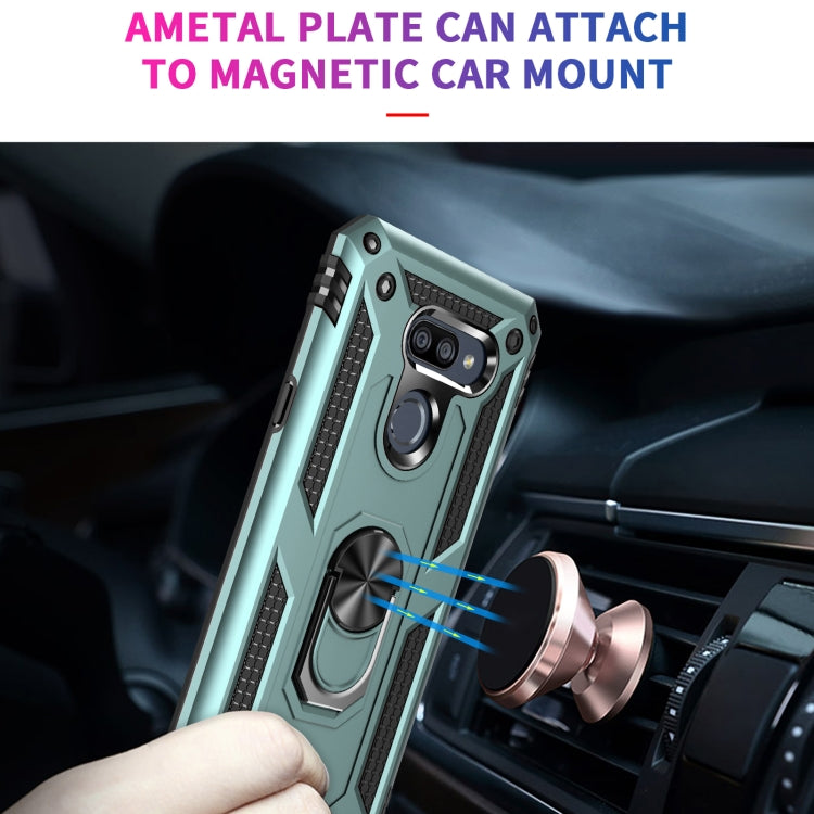 For LG K40S Shockproof TPU + PC Protective Case with 360 Degree Rotating Holder