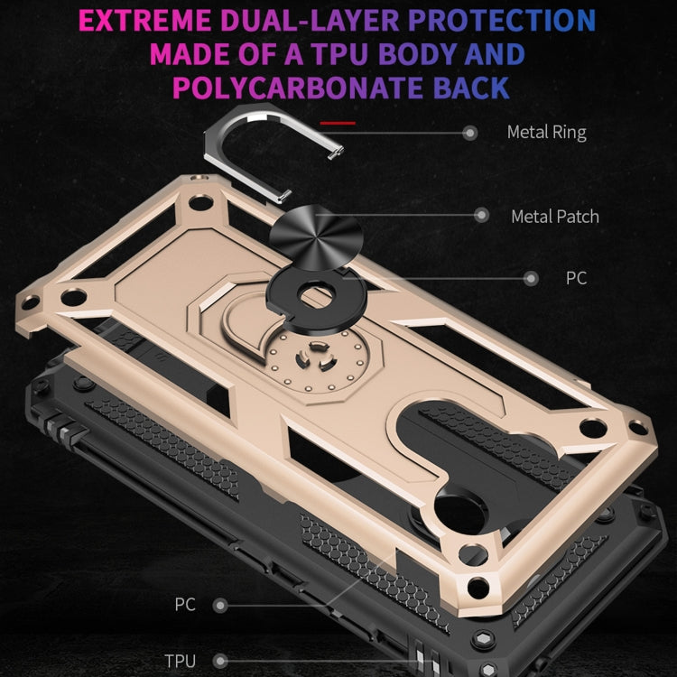For LG K40S Shockproof TPU + PC Protective Case with 360 Degree Rotating Holder