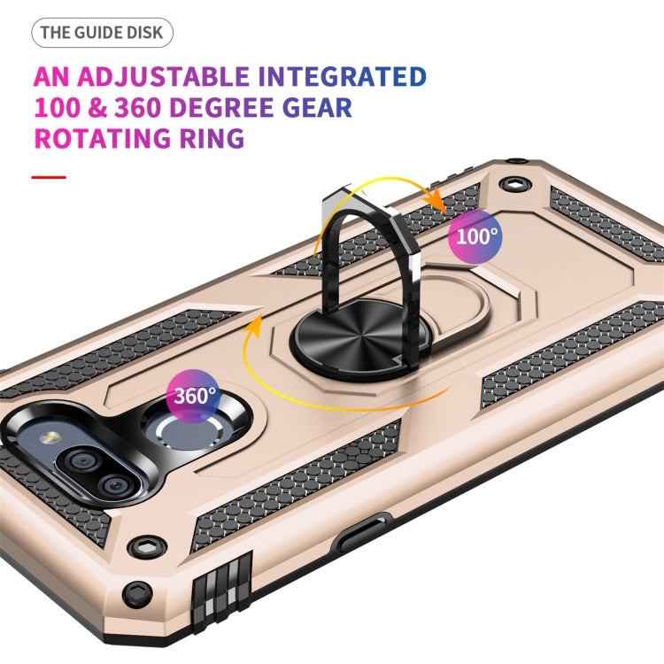 For LG K40S Shockproof TPU + PC Protective Case with 360 Degree Rotating Holder