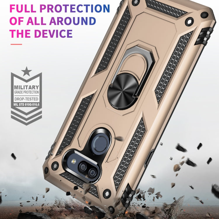 For LG K40S Shockproof TPU + PC Protective Case with 360 Degree Rotating Holder