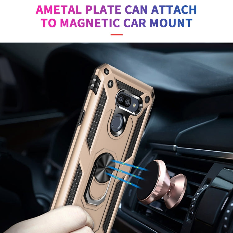 For LG K40S Shockproof TPU + PC Protective Case with 360 Degree Rotating Holder