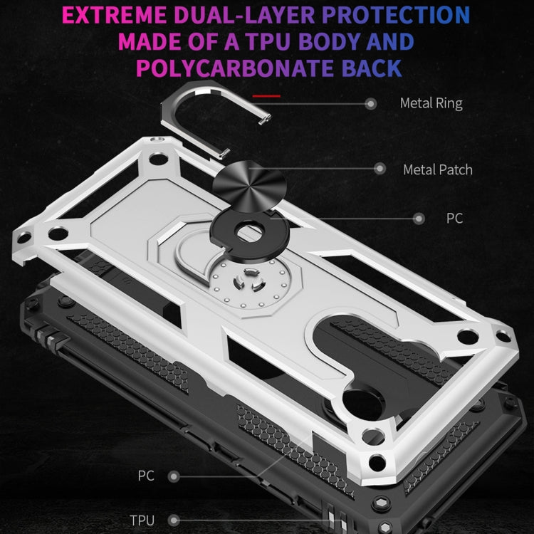 For LG K40S Shockproof TPU + PC Protective Case with 360 Degree Rotating Holder