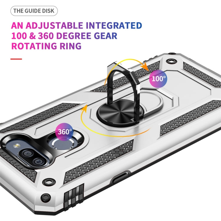 For LG K40S Shockproof TPU + PC Protective Case with 360 Degree Rotating Holder