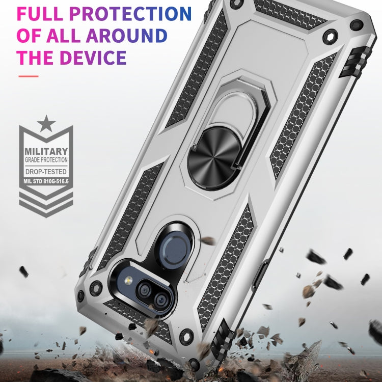 For LG K40S Shockproof TPU + PC Protective Case with 360 Degree Rotating Holder