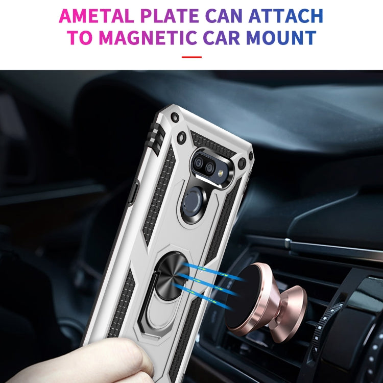 For LG K40S Shockproof TPU + PC Protective Case with 360 Degree Rotating Holder