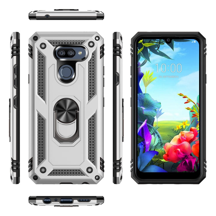 For LG K40S Shockproof TPU + PC Protective Case with 360 Degree Rotating Holder