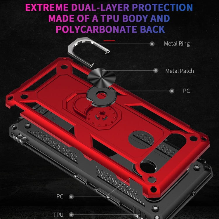 For LG K51S Shockproof TPU + PC Protective Case with 360 Degree Rotating Holder