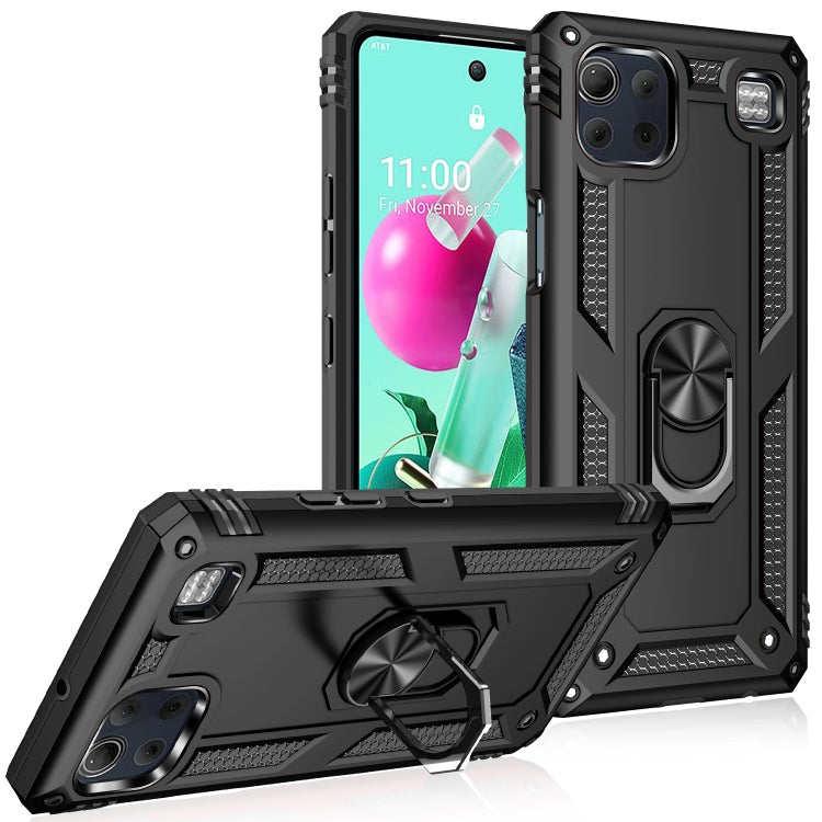 For LG K92 5G Shockproof TPU + PC Protective Case with 360 Degree Rotating Holder