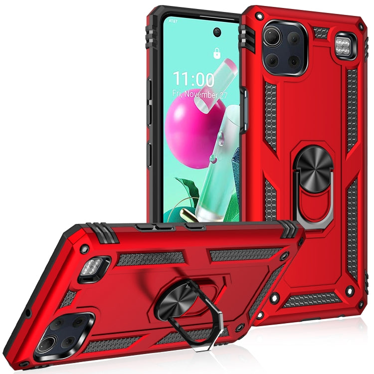 For LG K92 5G Shockproof TPU + PC Protective Case with 360 Degree Rotating Holder