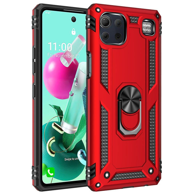 For LG K92 5G Shockproof TPU + PC Protective Case with 360 Degree Rotating Holder