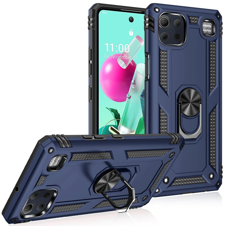 For LG K92 5G Shockproof TPU + PC Protective Case with 360 Degree Rotating Holder
