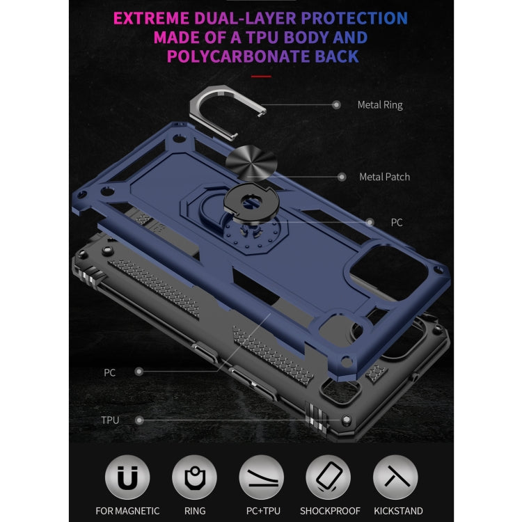 For LG K92 5G Shockproof TPU + PC Protective Case with 360 Degree Rotating Holder