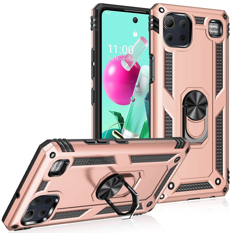 For LG K92 5G Shockproof TPU + PC Protective Case with 360 Degree Rotating Holder