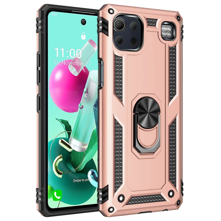 For LG K92 5G Shockproof TPU + PC Protective Case with 360 Degree Rotating Holder