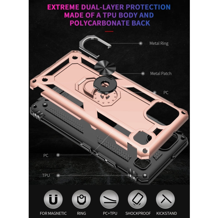 For LG K92 5G Shockproof TPU + PC Protective Case with 360 Degree Rotating Holder
