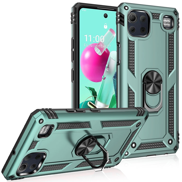 For LG K92 5G Shockproof TPU + PC Protective Case with 360 Degree Rotating Holder