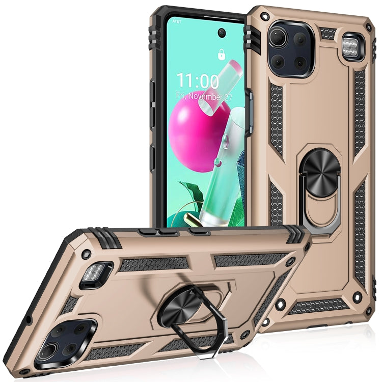 For LG K92 5G Shockproof TPU + PC Protective Case with 360 Degree Rotating Holder