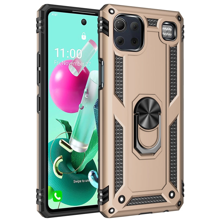 For LG K92 5G Shockproof TPU + PC Protective Case with 360 Degree Rotating Holder