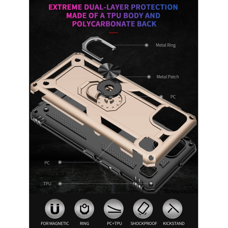 For LG K92 5G Shockproof TPU + PC Protective Case with 360 Degree Rotating Holder