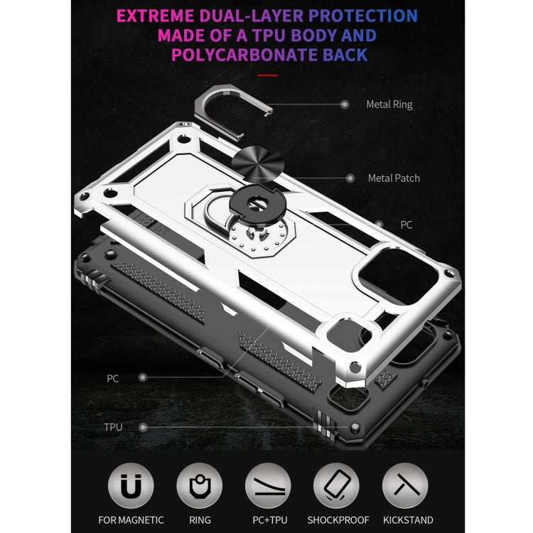 For LG K92 5G Shockproof TPU + PC Protective Case with 360 Degree Rotating Holder